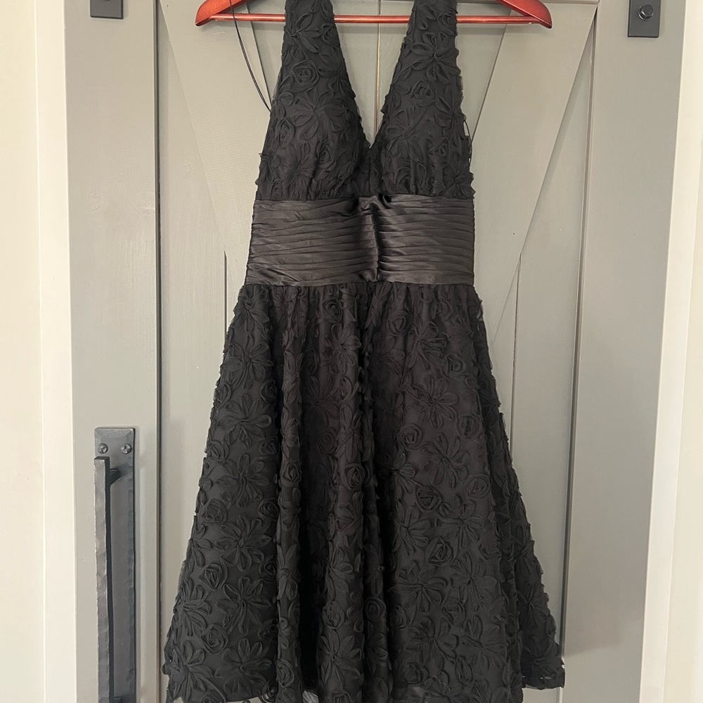 Aidan  Mattox women's Elegant Black Halter Dress